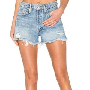 AGOLDE Parker Denim Blue Jean Short Size 30 All Cotton Medium Wash in Swap Meet